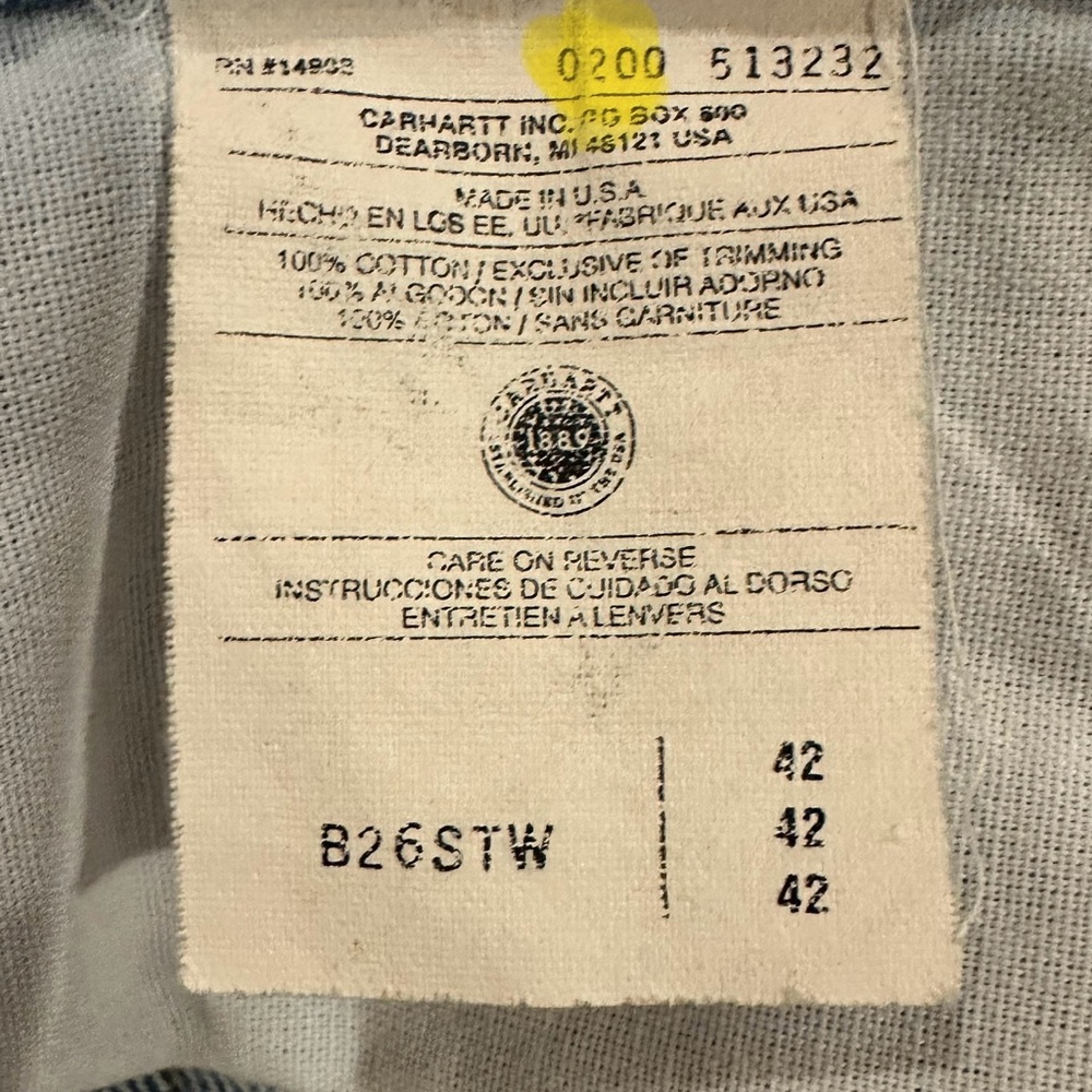 Carhartt Authentic,Vintage B26 STW Denim Shorts/Jorts Men’s Sz 42 - Picture 7 of 12